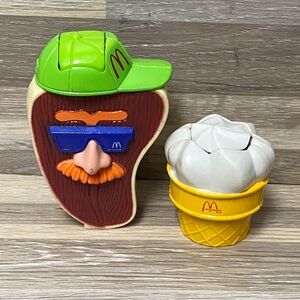 McDonald's Green and Yellow Transforming Toys